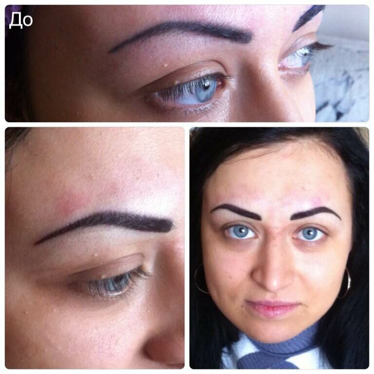 Работа с бровями