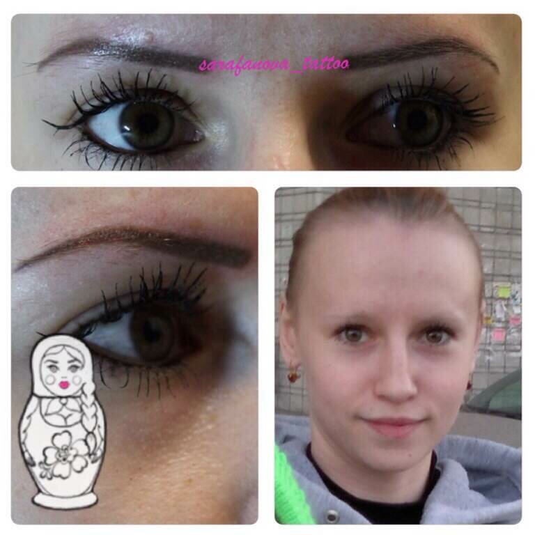 татуаж бровей